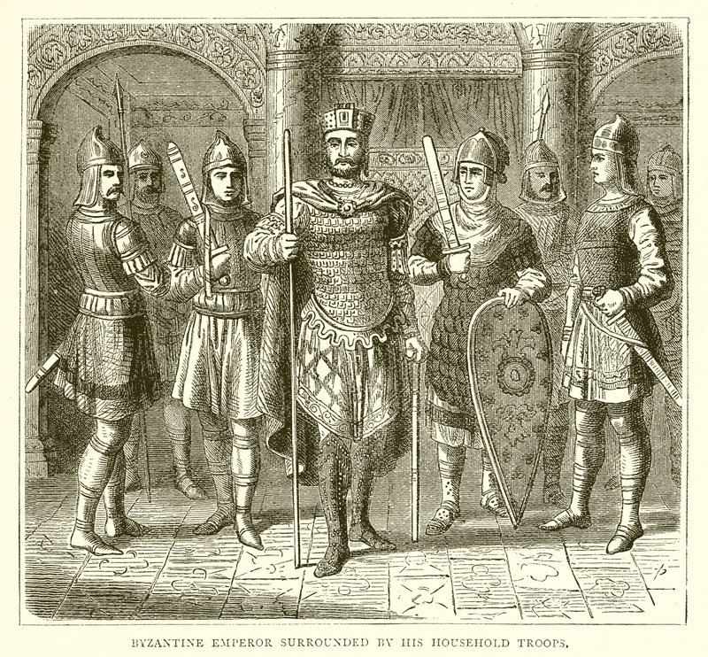 Byzantine Emperor Surrounded by His Household Troops by English School