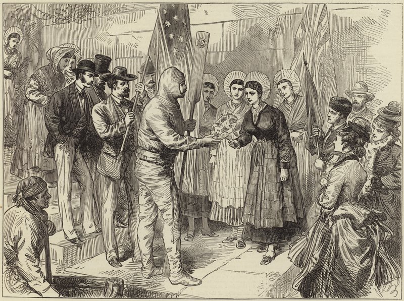 Captain Boyton at Boulogne by English School