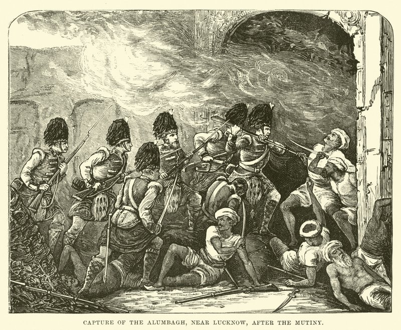 Capture of the Alumbagh, Near Lucknow, After the Mutiny by English School