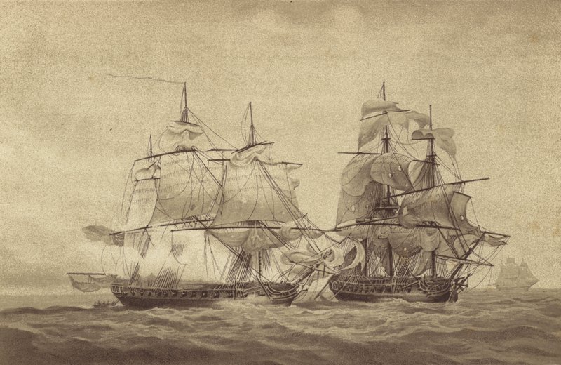 Capture of the French frigate l