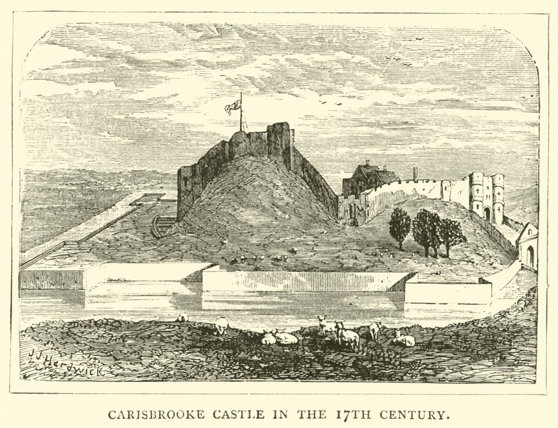 Carisbrooke Castle in the 17th century by English School