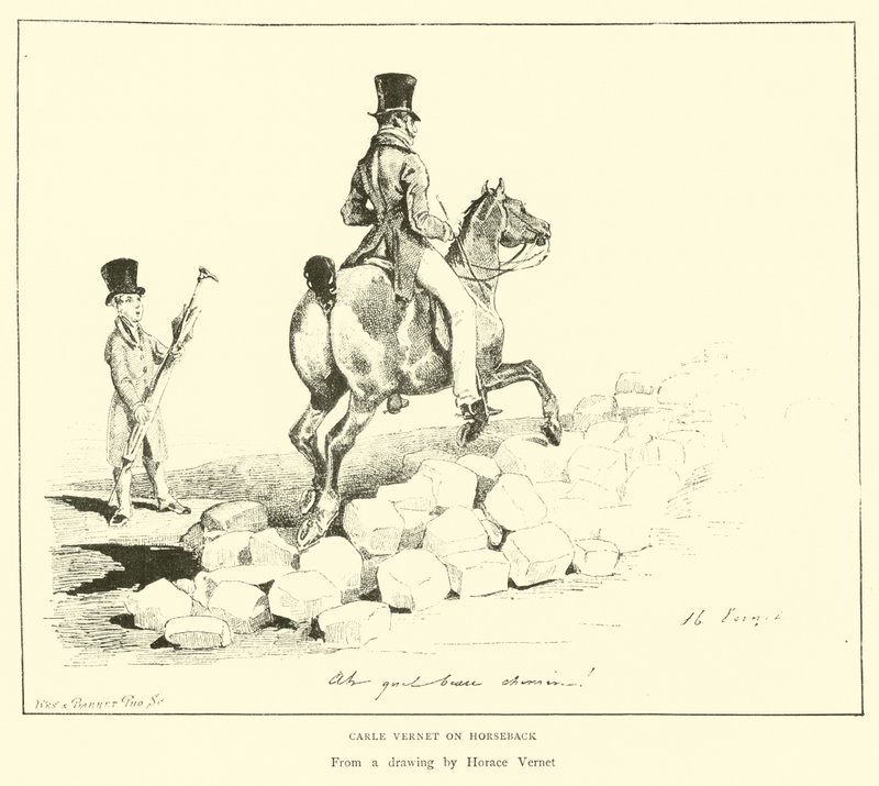 Carle Vernet on Horseback by English School