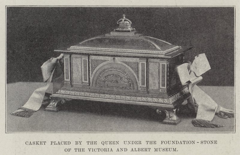 Casket placed by the Queen under the Foundation-Stone of the Victoria and Albert Museum by English School