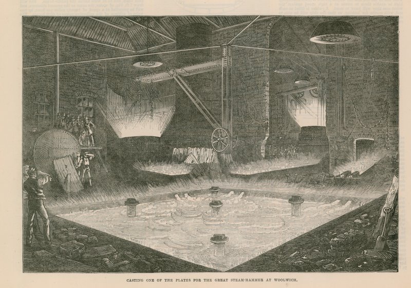 Casting One of the Plates for the Great Steam Hammer at Woolwich by English School