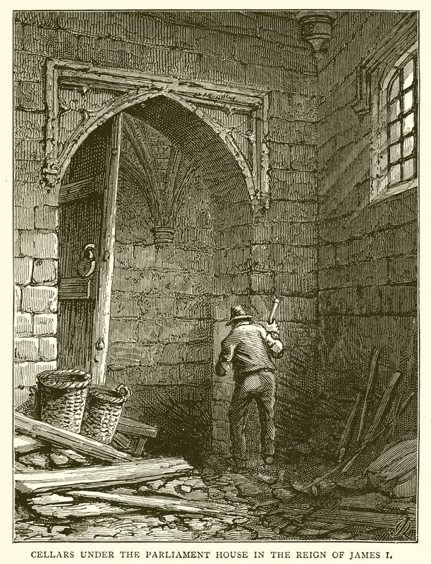 Cellars under the Parliament House in the Reign of James I by English School