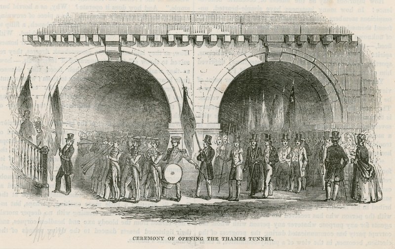 Ceremony of the Opening of the Thames Tunnel by English School