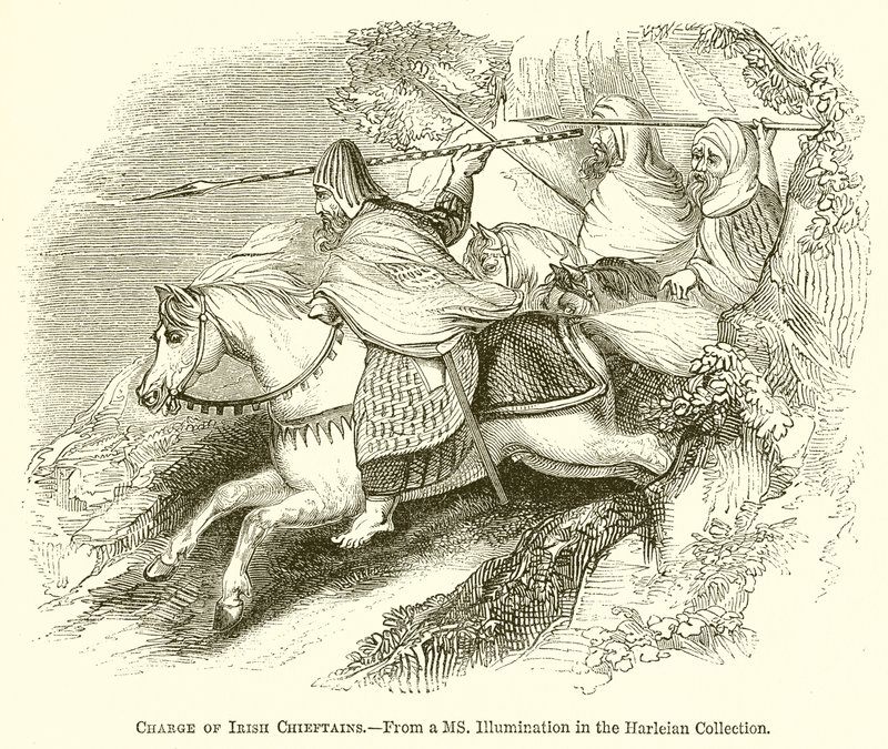 Charge of Irish Chieftains by English School