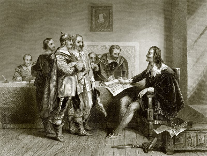 Charles I Refusing the Treaty at Oxford by English School