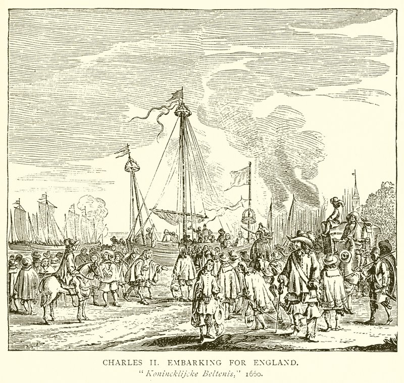 Charles II embarking for England by English School