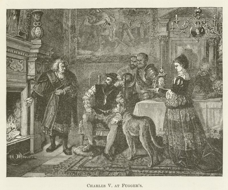 Charles V at Fuggers by English School