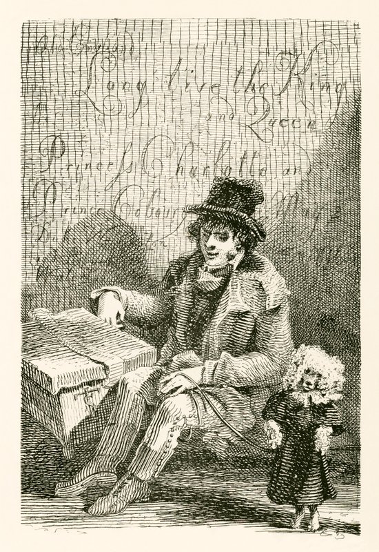 Charles Wood, a Blind Man, with an Organ and a Dancing Dog by English School
