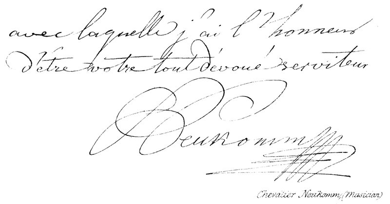 Chevalier Neukomm, musician by English School