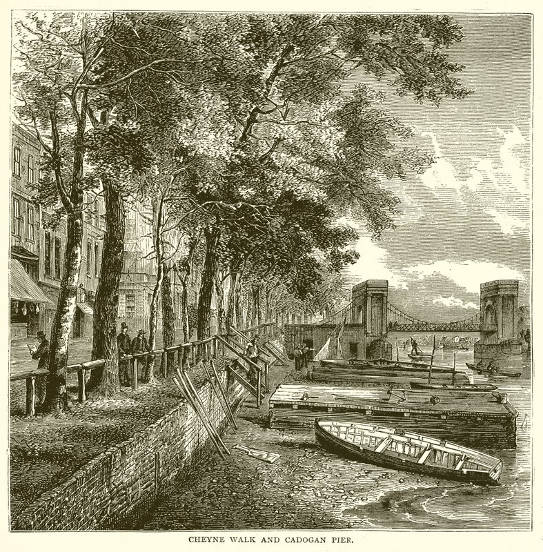 Cheyne Walk and Cadogan Pier by English School