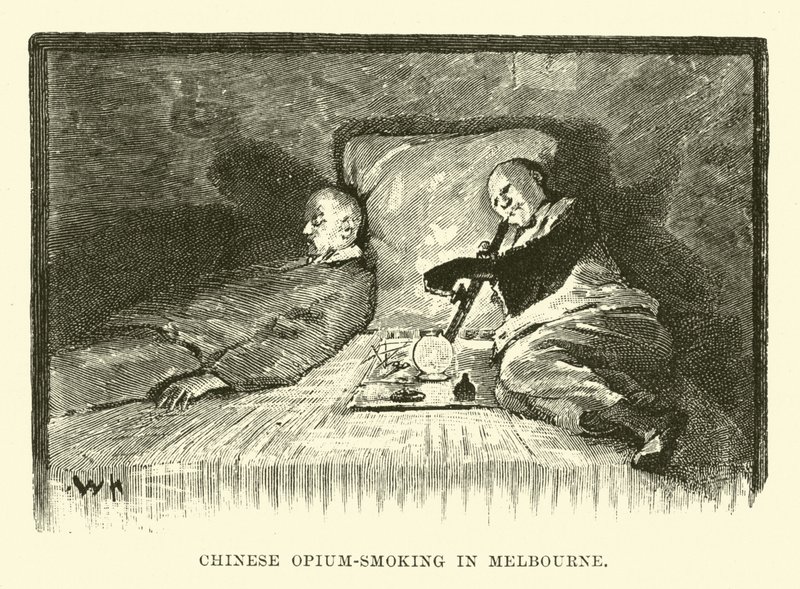 Chinese Opium-smoking in Melbourne by English School