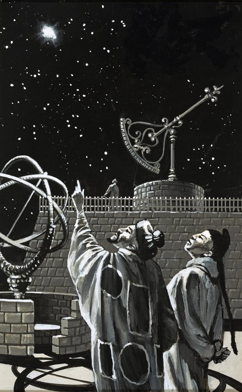 Chinese Astronomers Searching the Skies for a Sign by English School