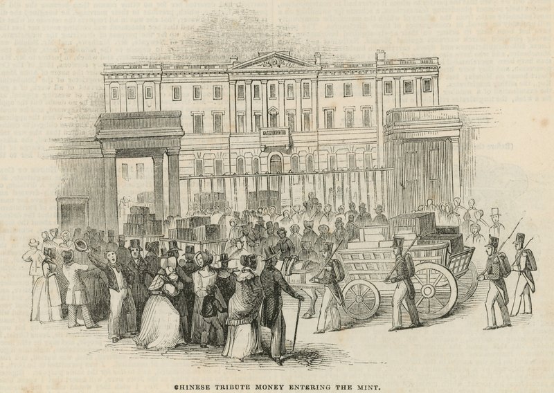 Chinese Tribute Money Entering the Royal Mint, London by English School