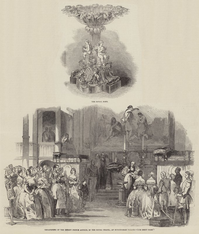 Christening of the Infant Prince Arthur, in the Royal Chapel, at Buckingham Palace by English School