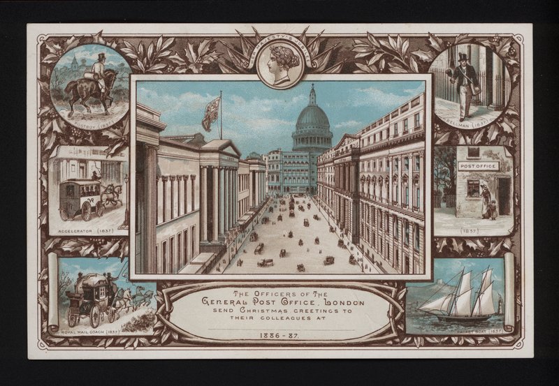 Christmas greetings card from the General Post Office, London by English School