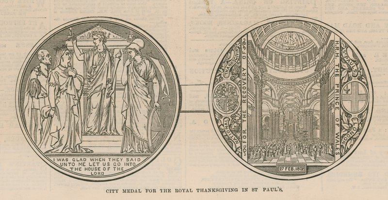 City Medal for the Royal Thanksgiving at St Paul