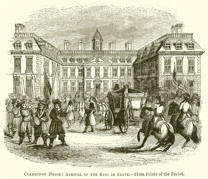 Clarendon House: Arrival of the King in State by English School