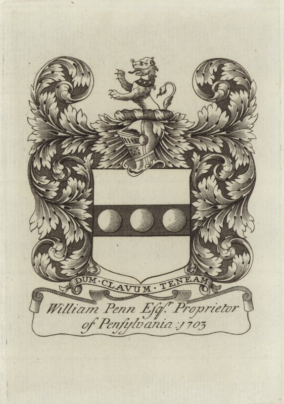 Coat of arms of William Penn by English School