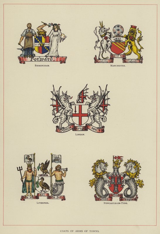 Coats of Arms of Towns by English School