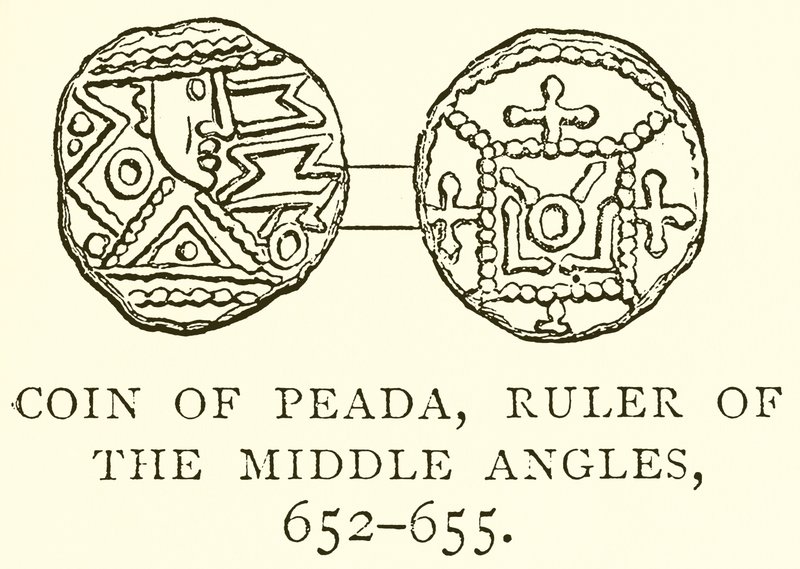 Coin of Peada, Ruler of the Middle Angles, 652-655 by English School