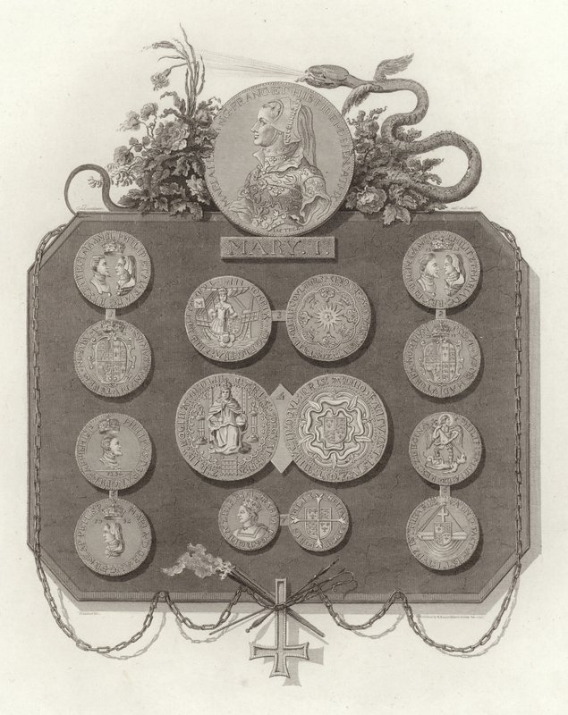 Coins of Mary I by English School