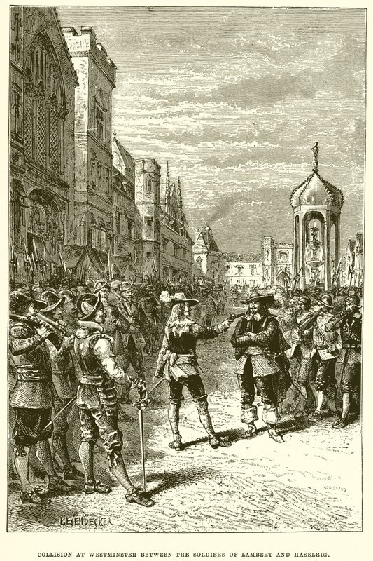 Collision at Westminster Between the Soldiers of Lambert and Haselrig by English School