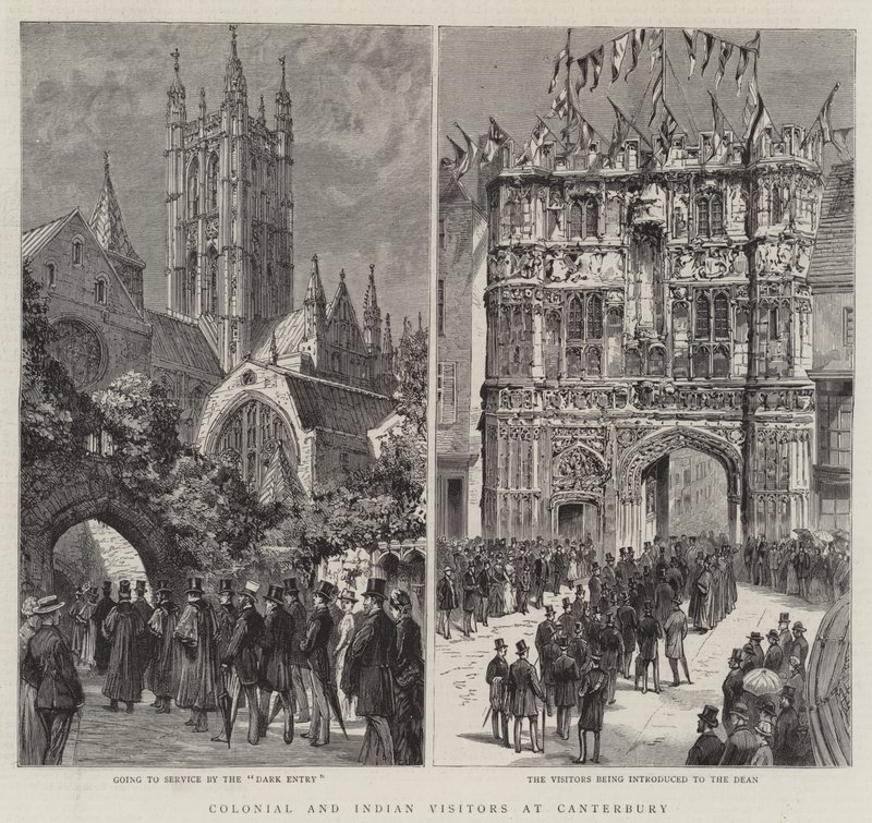 Colonial and Indian Visitors at Canterbury by English School