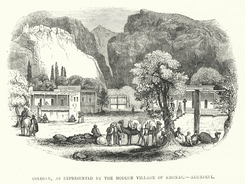 Colossae, as represented by the Modern Village of Khonas, Arundell by English School