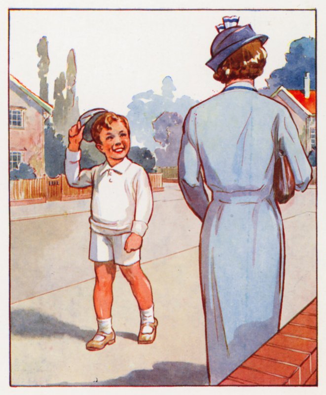 Commands: Take off your cap to the lady by English School