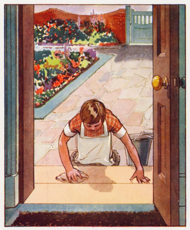 Commands: Wash the door steps by English School