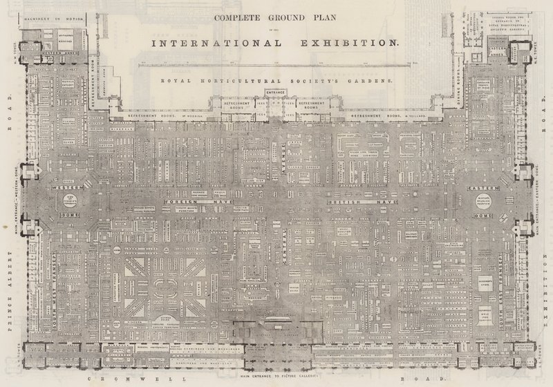 Complete Ground Plan of the International Exhibition by English School