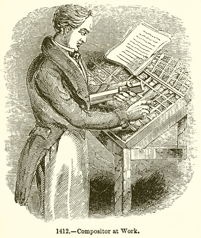 Compositor at Work by English School