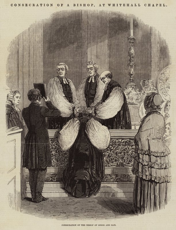 Consecration of a Bishop, at Whitehall Chapel (engraving) by English School