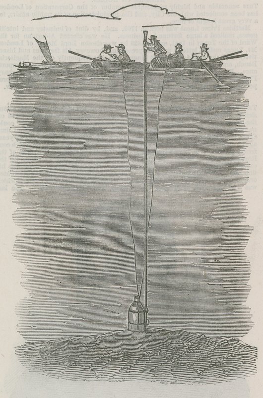 Conservators Ascertaining the Depth of the River by English School