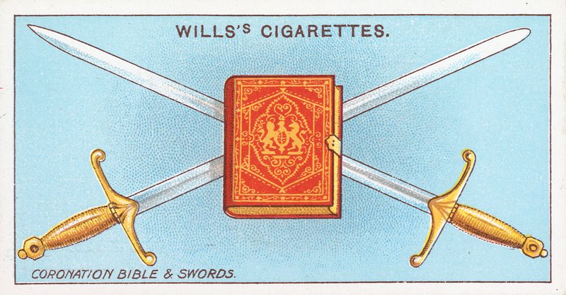 Coronation Bible and Swords by English School