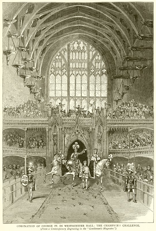 Coronation of George IV in Westminster Hall: The Champion