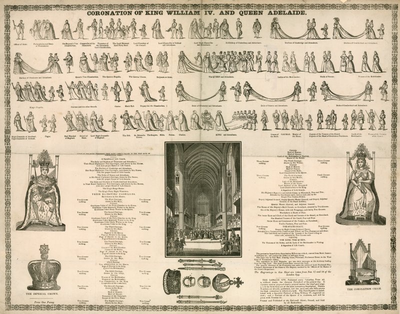 Coronation of King William IV and Queen Adelaide by English School