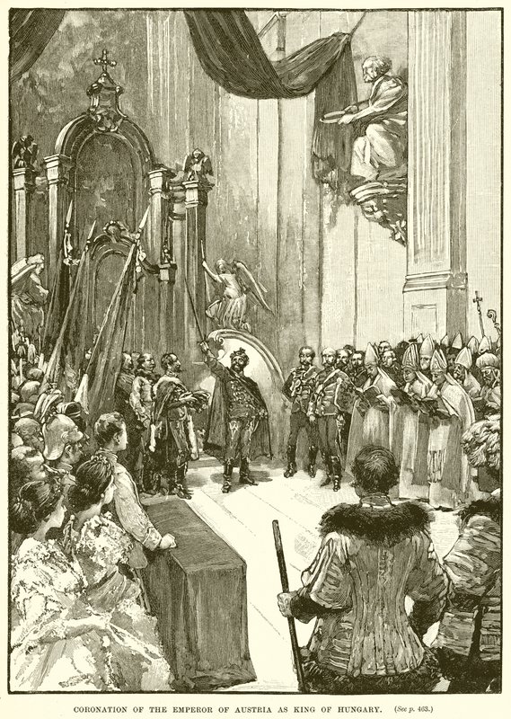 Coronation of the Emperor of Austria as King of Hungary by English School