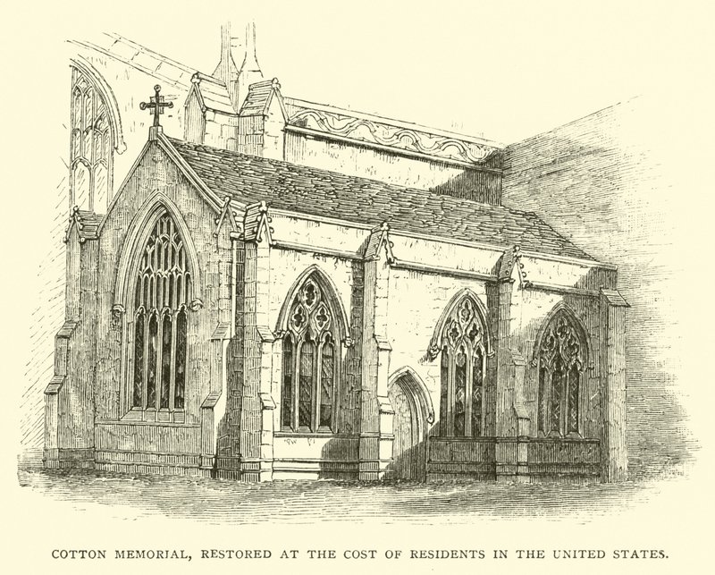Cotton Memorial, restored at the cost of residents in the United States by English School