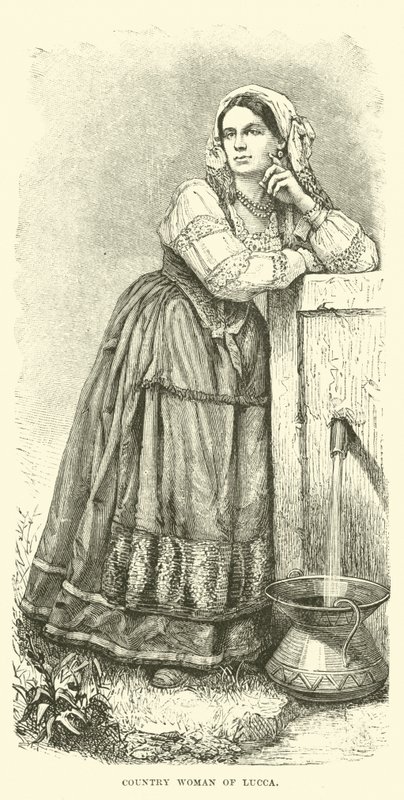 Country woman of Lucca by English School