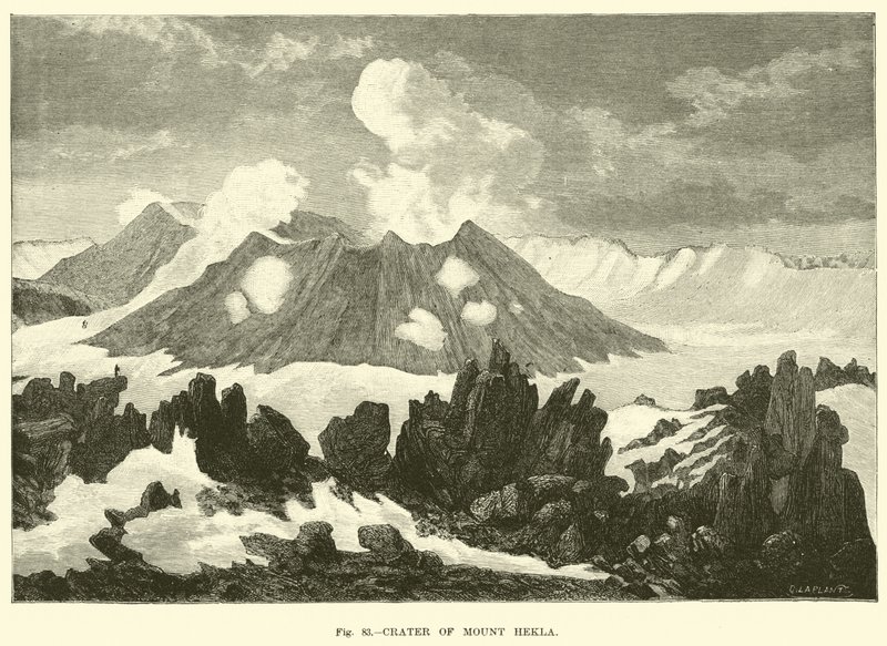 Crater of Mount Hekla by English School