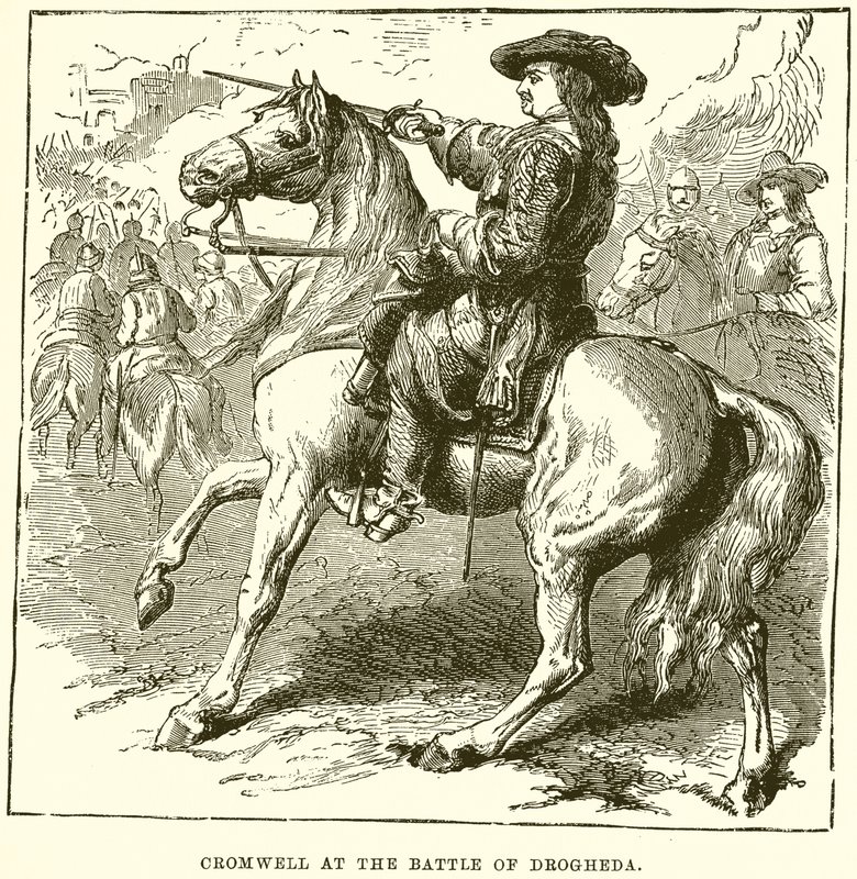 Cromwell at the Battle of Drogheda by English School