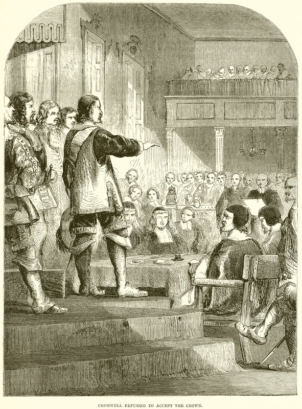 Cromwell Refusing to Accept the Crown by English School