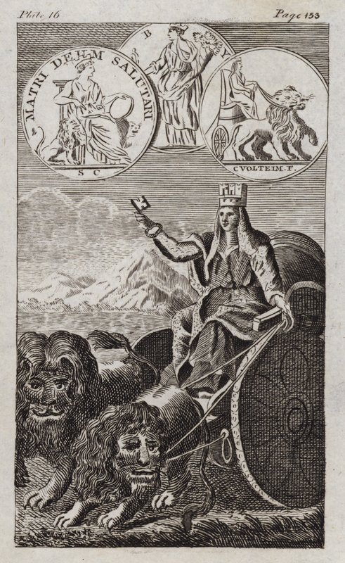 Cybele (engraving) by English School
