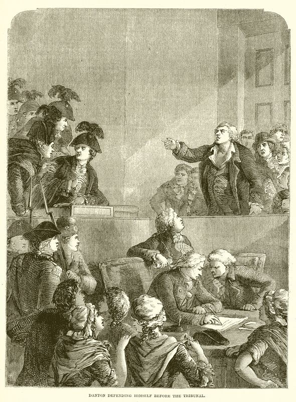 Danton Defending Himself Before the Tribunal by English School