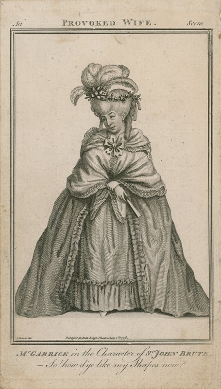 David Garrick in the character of Sir John Brute by English School