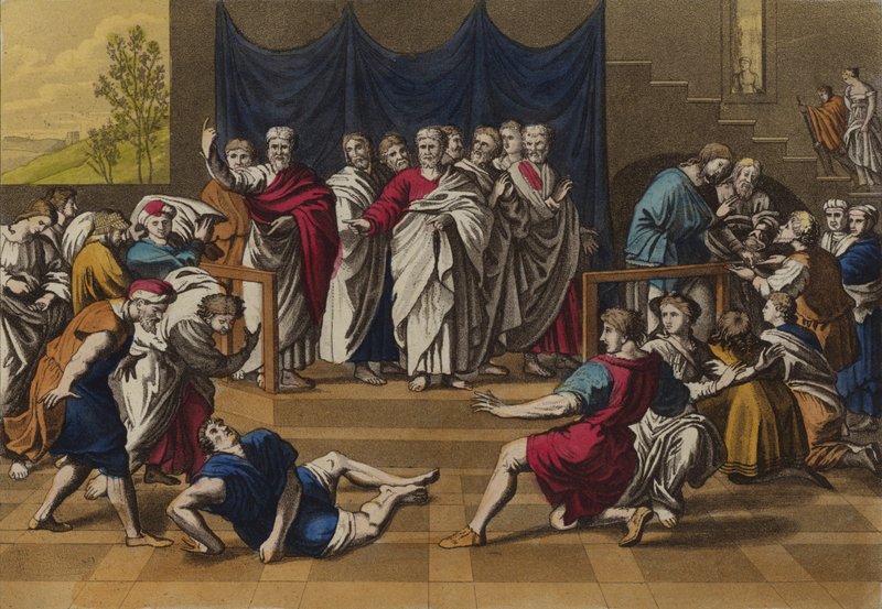 Death of Ananias by English School